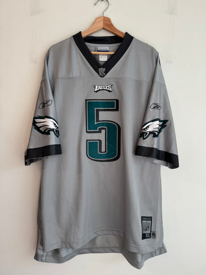 00s Philadelphia Eagles Donovan McNabb Silver Storm Collection Reebok Stitched Jersey (XL)