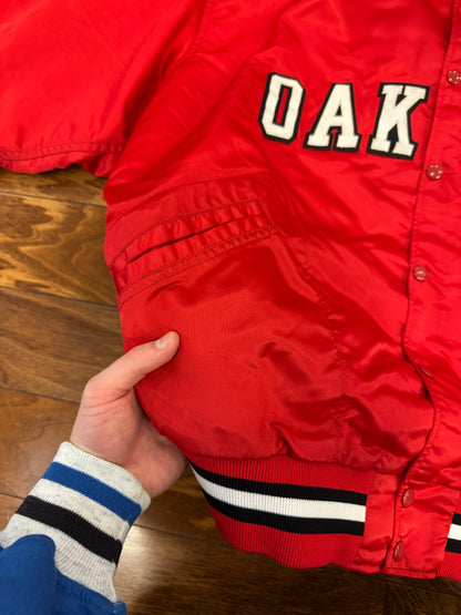 80s Oak Hill Academy Vintage Satin Jacket (L)