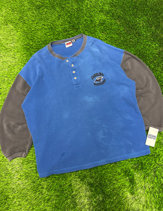 1996 Carolina Panthers Two Tone Long Sleeve Shirt (XL)