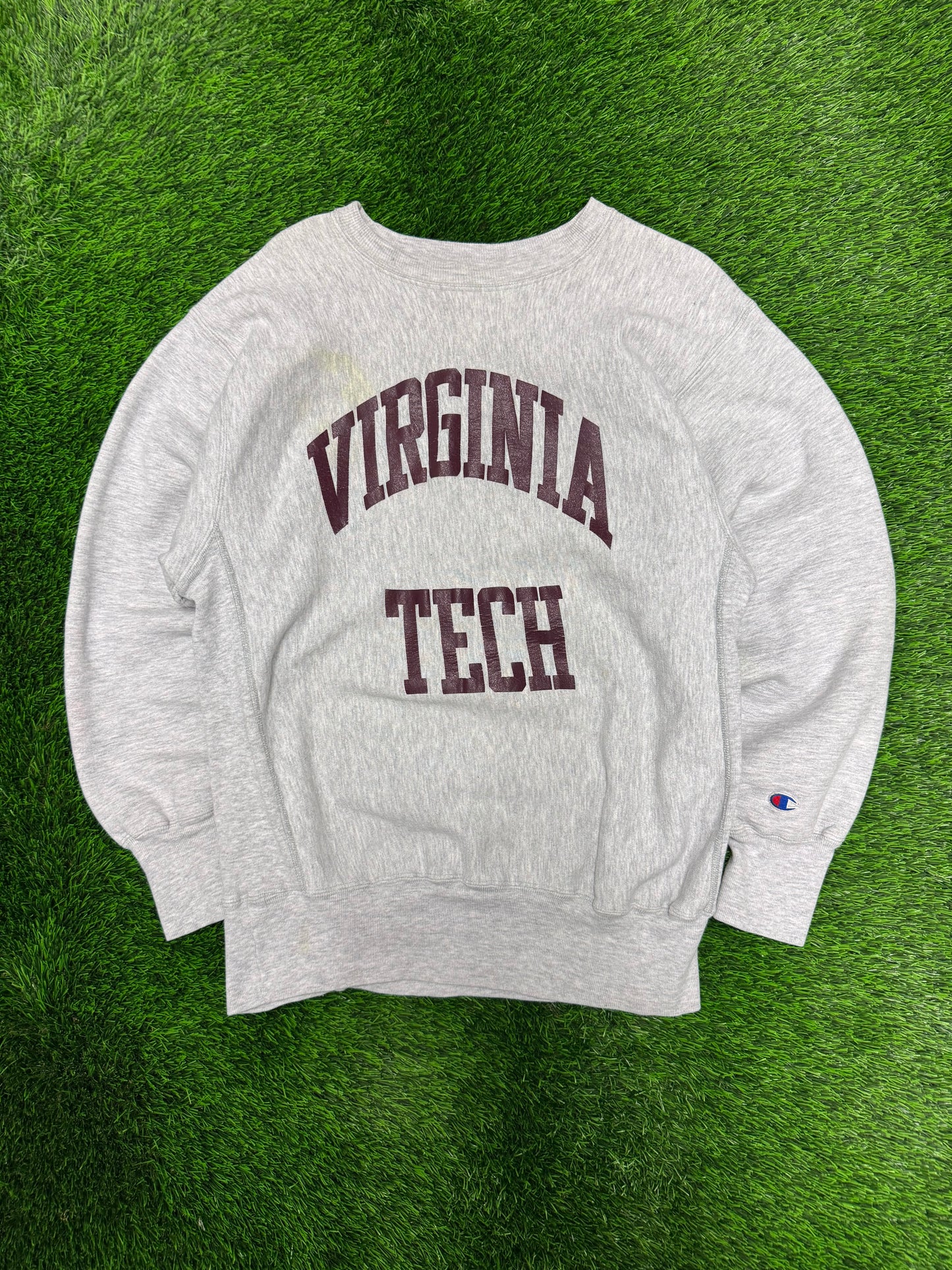90s Virginia Tech University Champion Reverse Weave Vintage Crewneck (L)