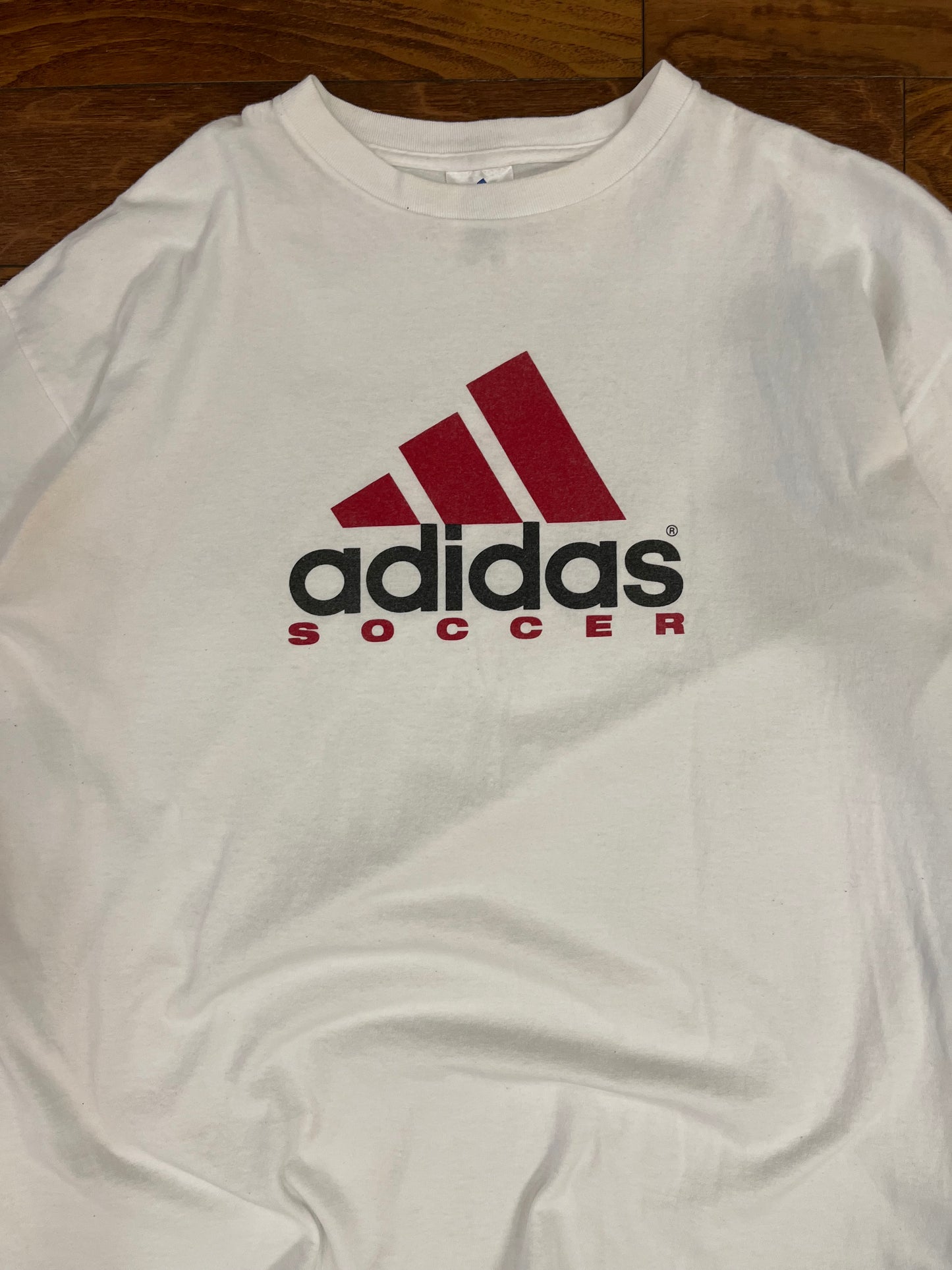 90s Adidas Soccer Front/Back Vintage Tee (XL)