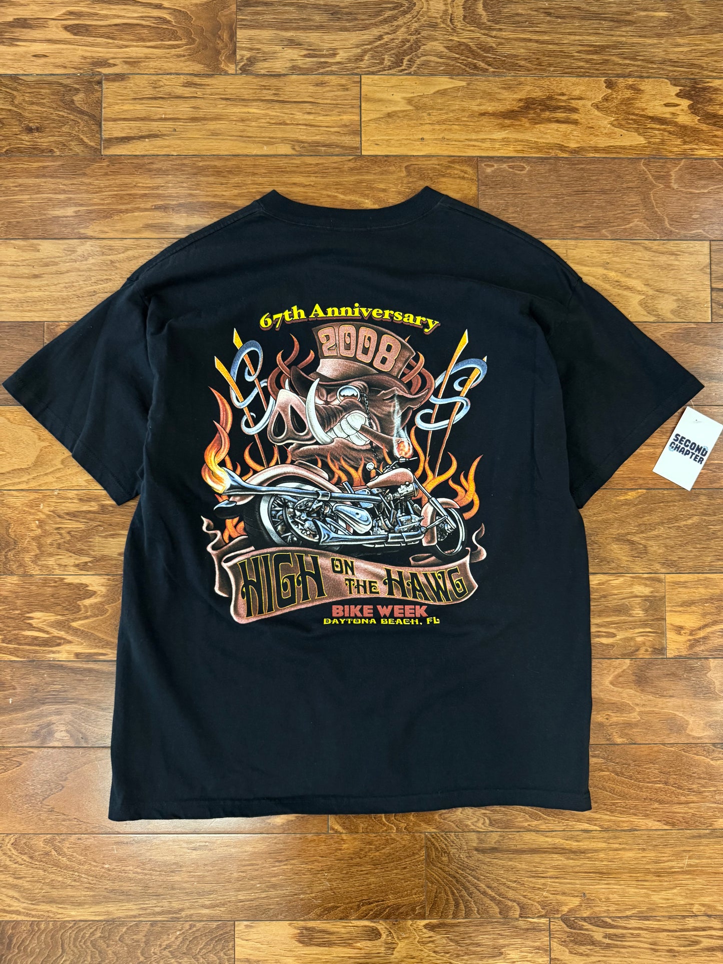 2008 Daytona Bike Week High On The Hog Vintage Tee (XL)