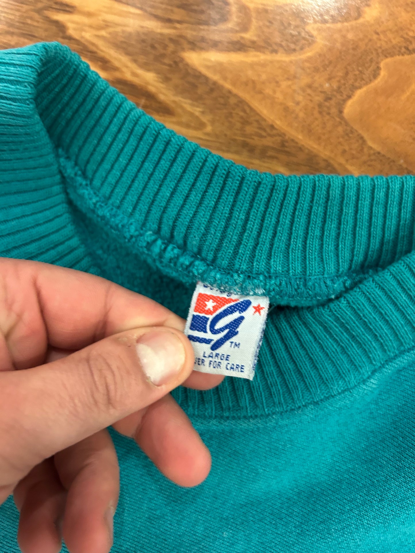 90s Miami Dolphins Embroidered The Game Crewneck (L)