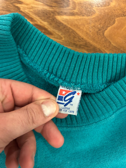 90s Miami Dolphins Embroidered The Game Crewneck (L)