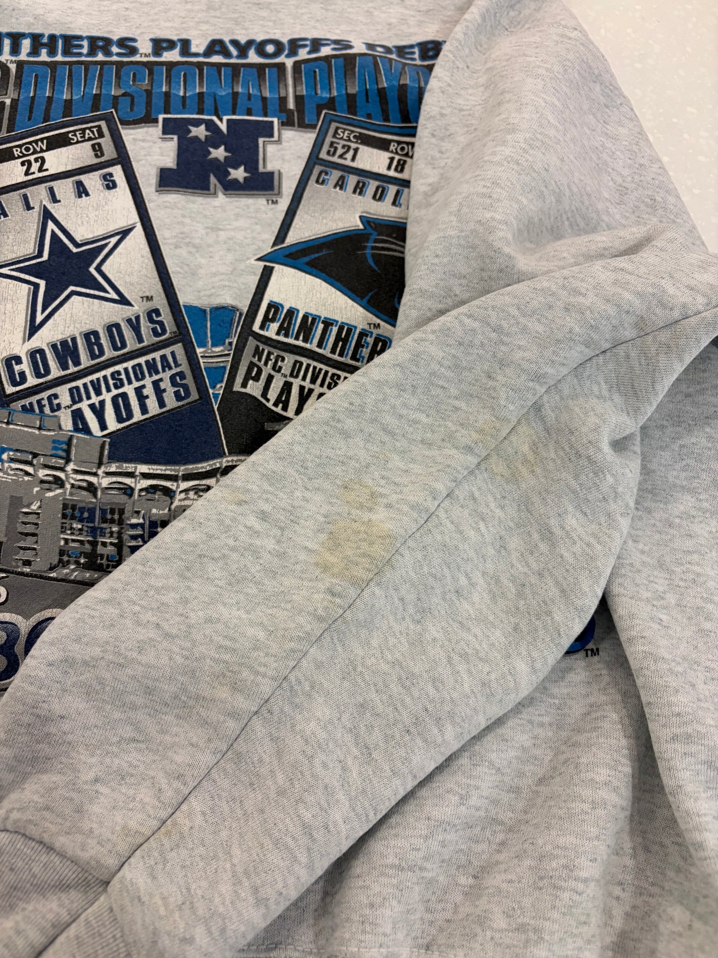 1996 Carolina Panthers v Dallas Cowboys Playoffs Crewneck (XL)
