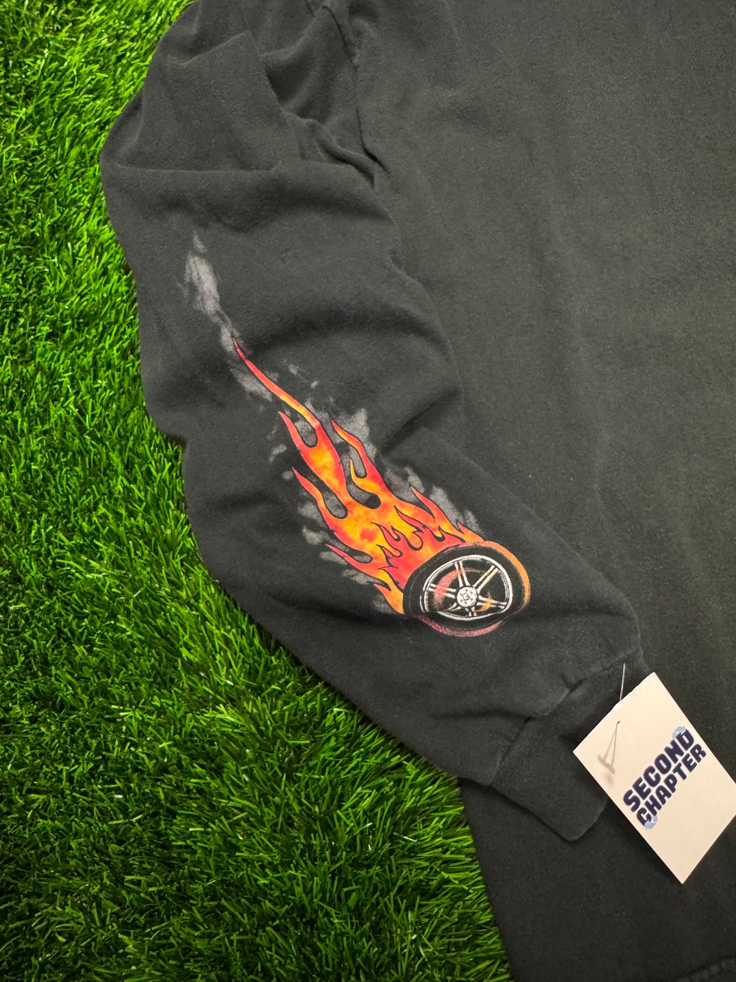 2005 Harley Davidson Flames Long Sleeve Pocket Tee (XL)