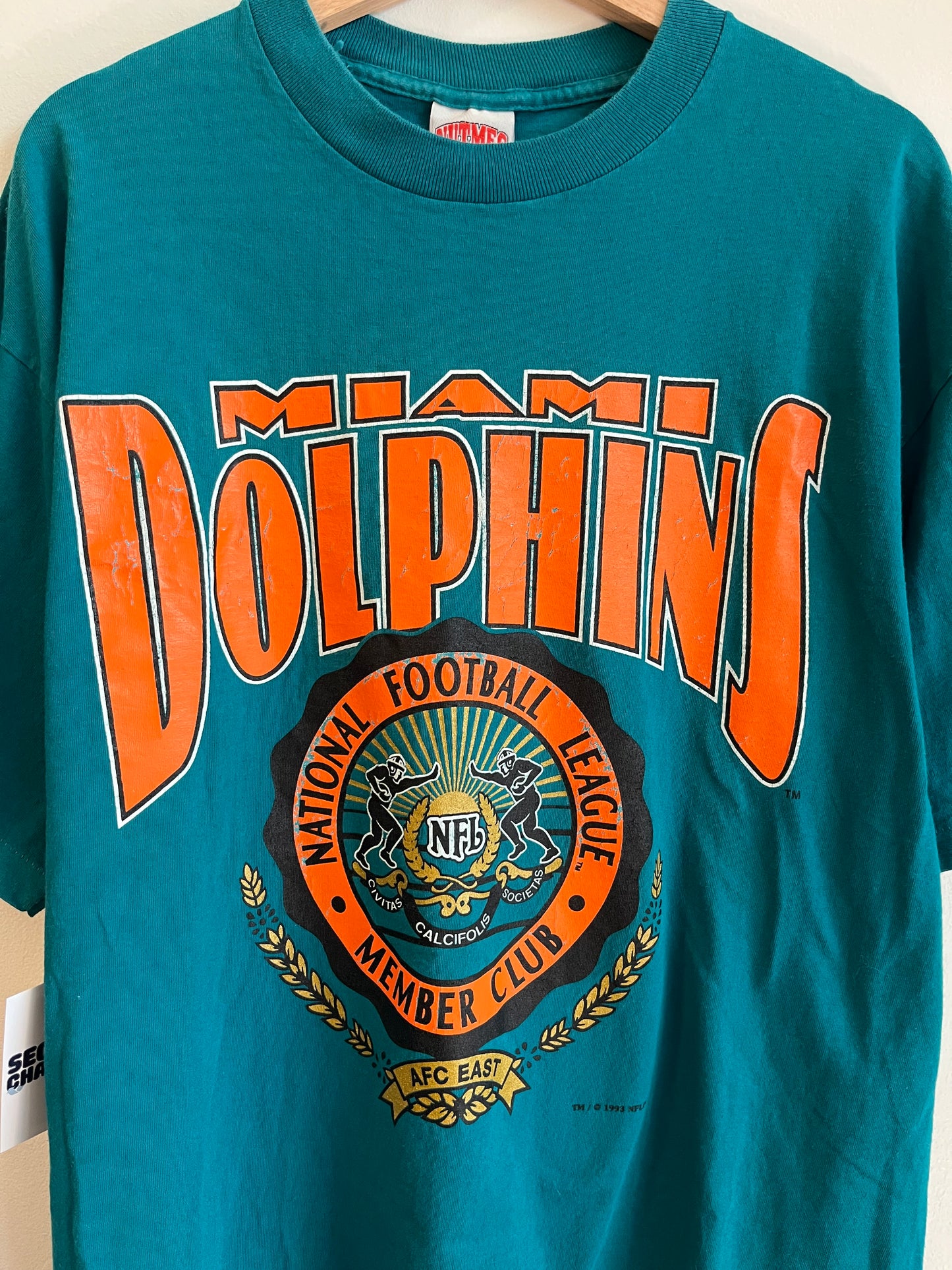 1993 Miami Dolphins Member Club Teal Tee (L)