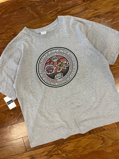 2001 Toronto Raptors v 76ers Playoffs NBA Tee (XXL)