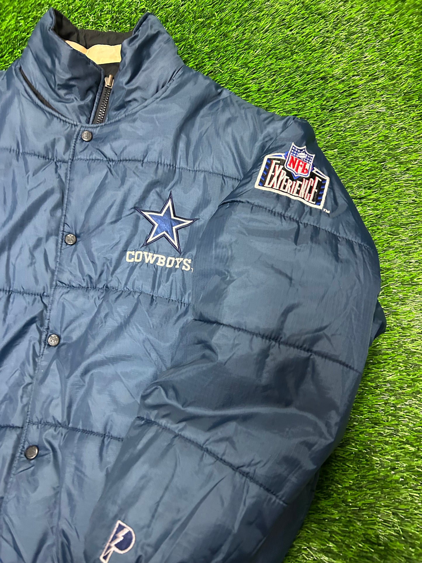 90s Dallas Cowboys Reversible Pro Player Puffer Jacket (XL)