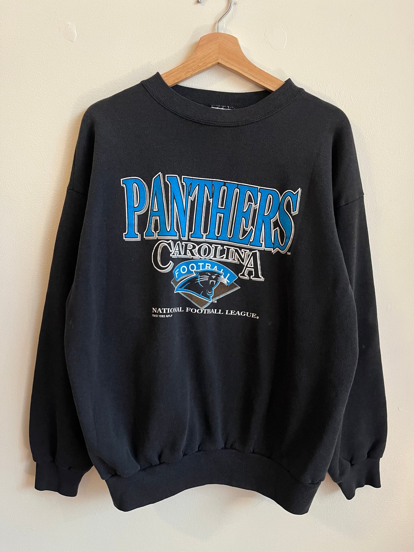 1993 Carolina Panthers NFL Spectator Black Crewneck (XL)