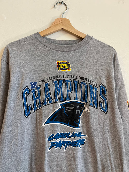 2003 Carolina Panthers Conference Champs Long Sleeve Shirt (M)