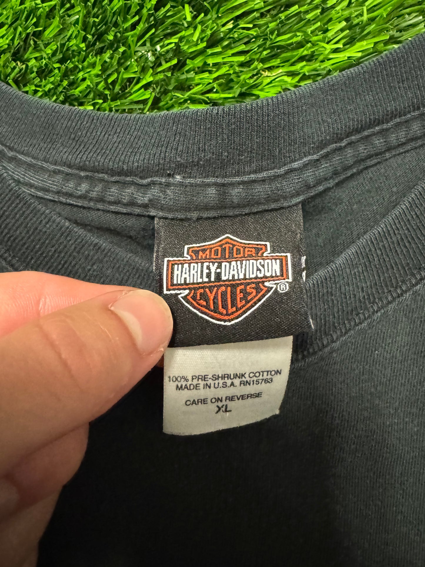 2005 Harley Davidson Flames Long Sleeve Pocket Tee (XL)