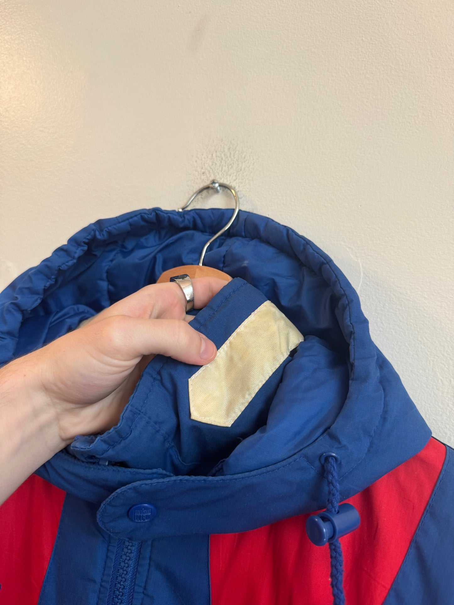 90s New York Giants Pro Player Reversible Puffer Jacket (M)
