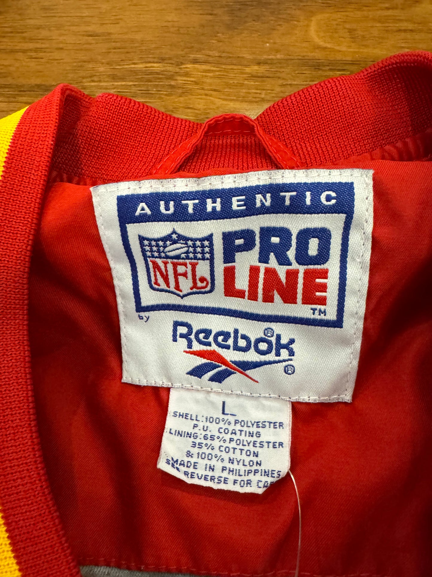 90s Kansas City Chiefs Reebok Embroidered Vintage Windbreaker (L)