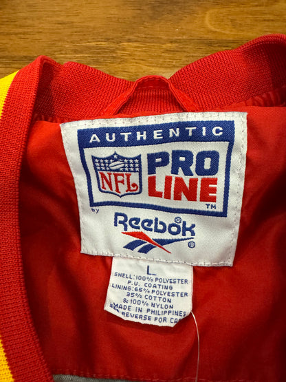 90s Kansas City Chiefs Reebok Embroidered Vintage Windbreaker (L)