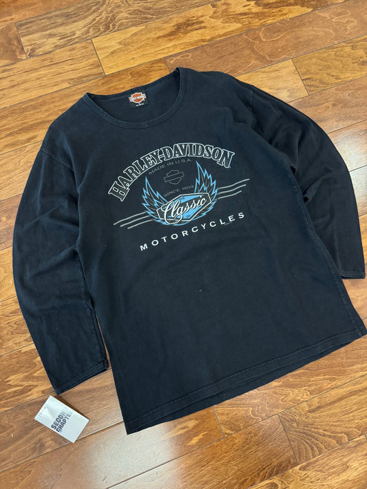 1995 Harley Davidson Women's Long-Sleeve Shirt (L)