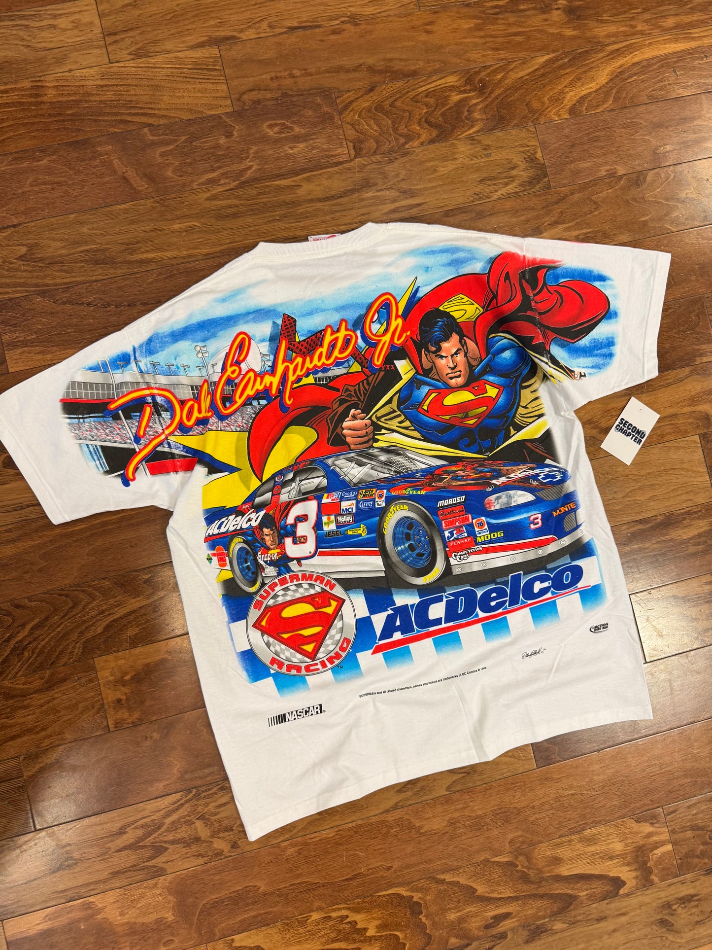 1999 Dale Earnhardt Nascar Superman Deadstock AOP Tee (L)