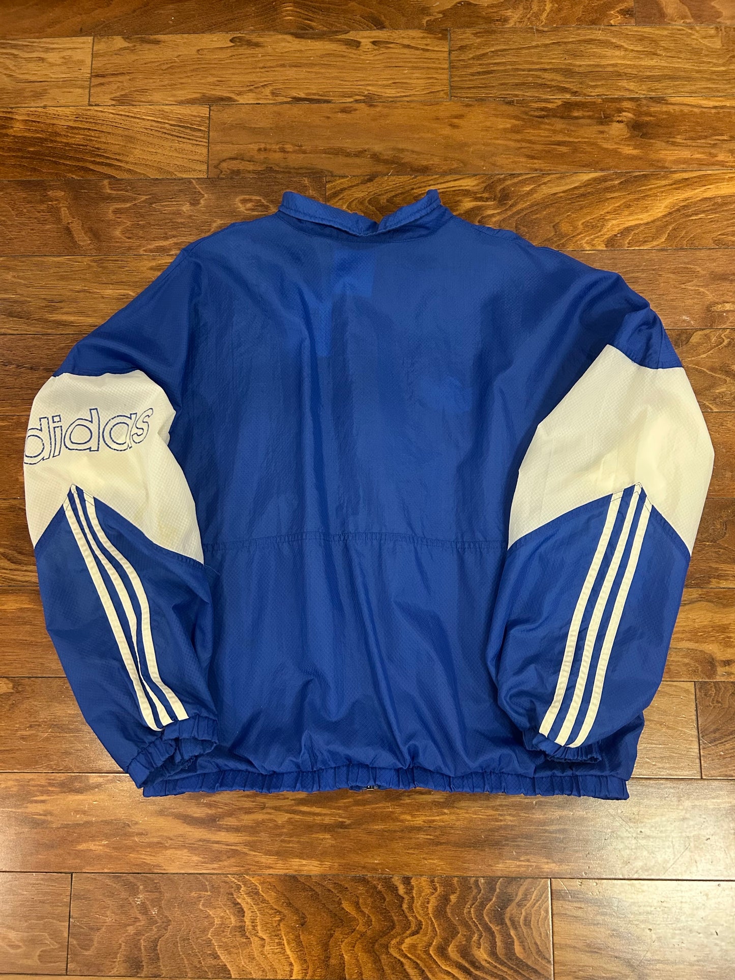80s Adidas Blue Stained Windbreaker (L)