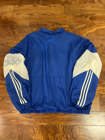 80s Adidas Blue Stained Windbreaker (L)