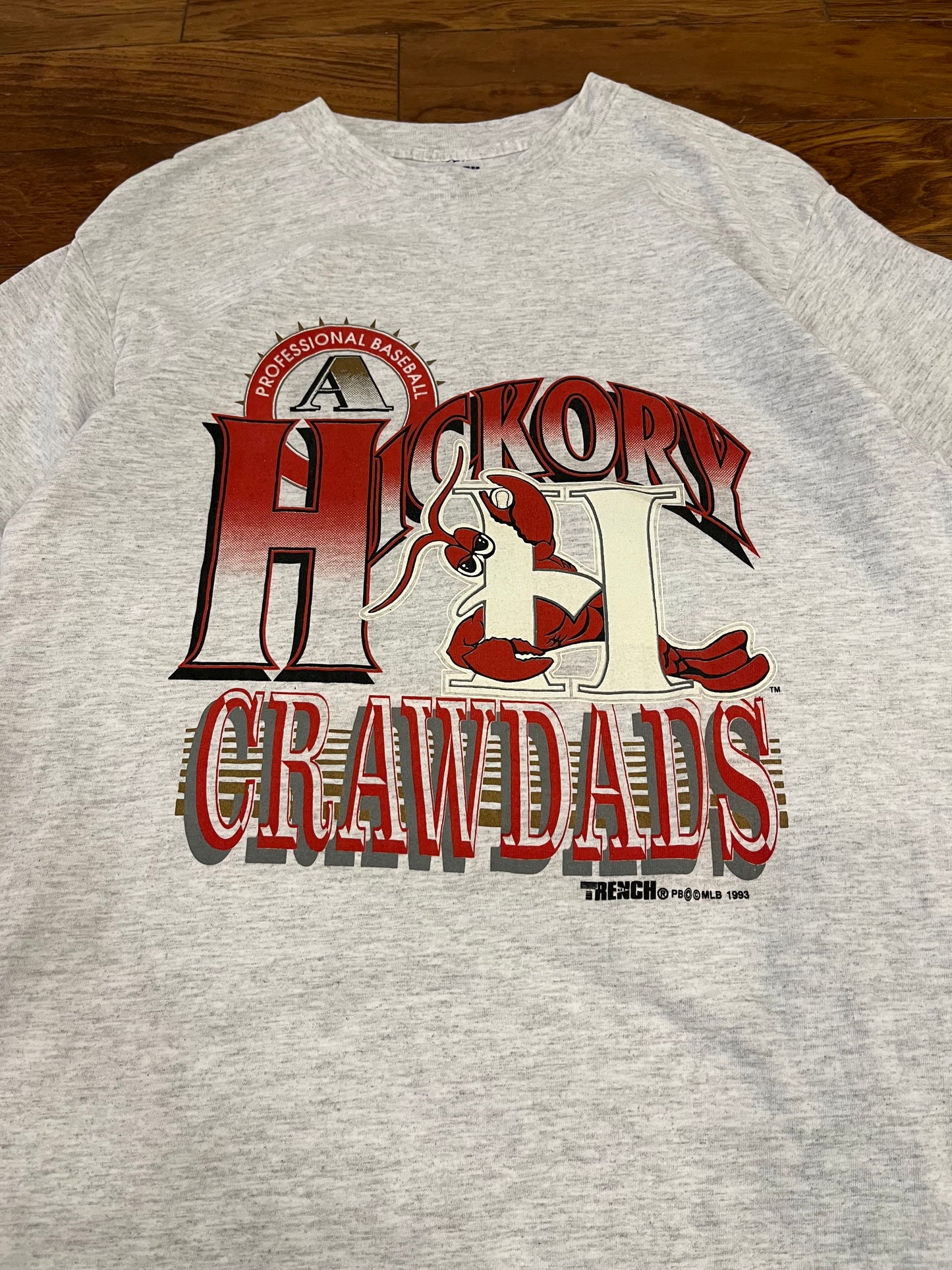 1993 Hickory Crawdads Baseball Spell Out Tee (L)