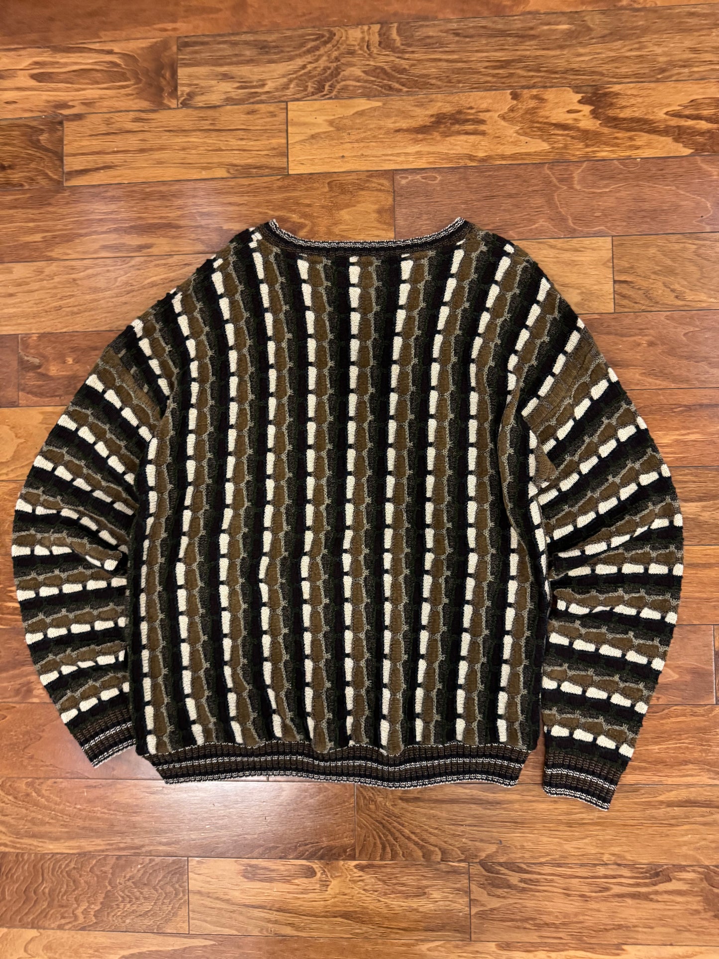 90s Protege 3D Knit Brown Sweater (L)