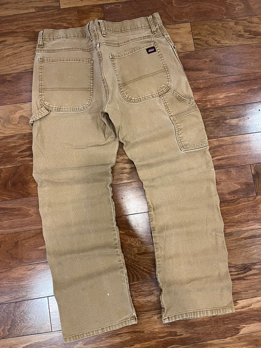 00s Dickies Black Tab Tan Carpenter Pants (34 x 30)