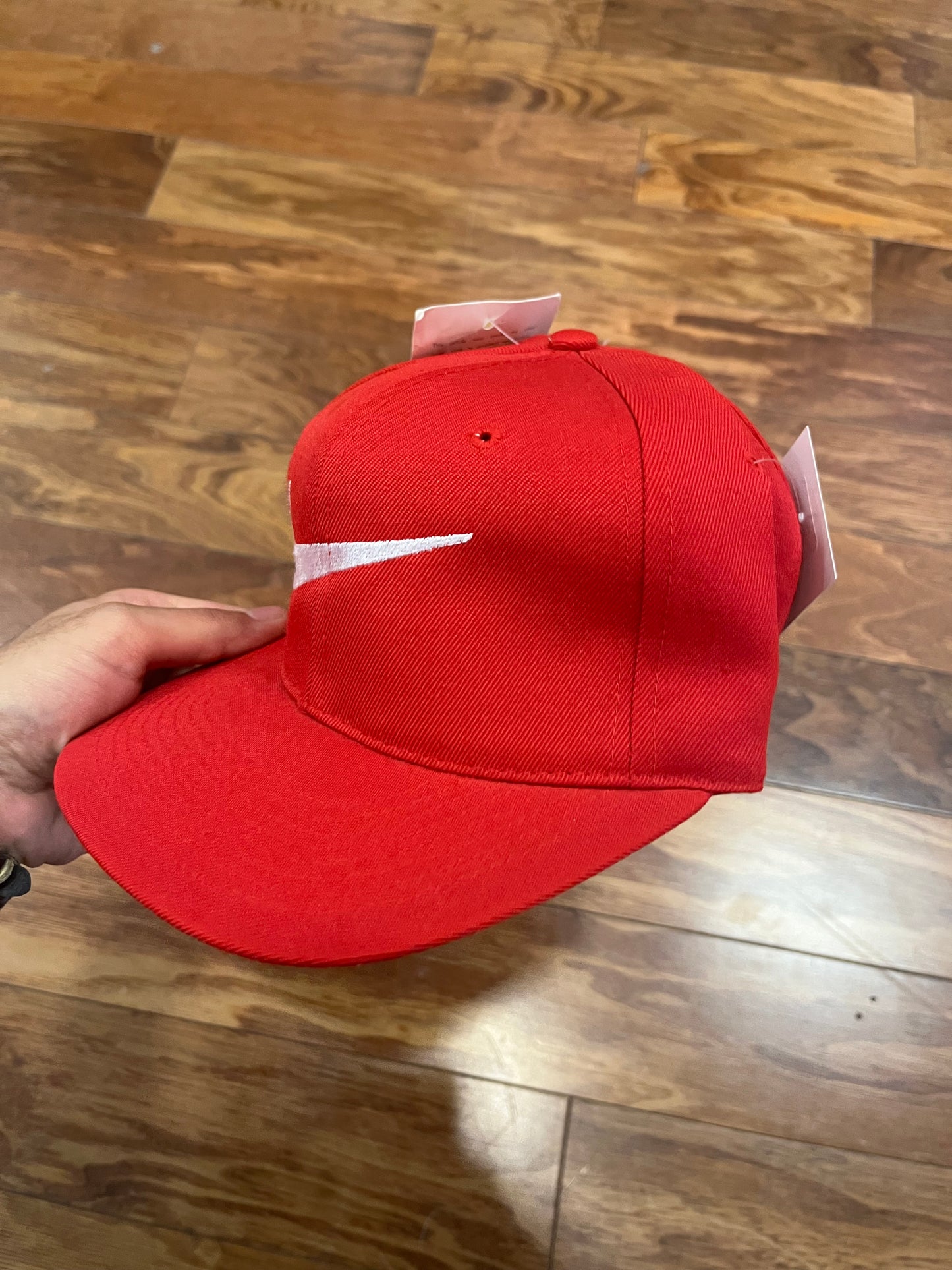 90s Nike Big Swoosh DS Red Hat (OS)