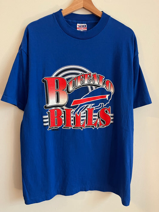 90s Buffalo Bills Blue NFL Trench Tee (XL)