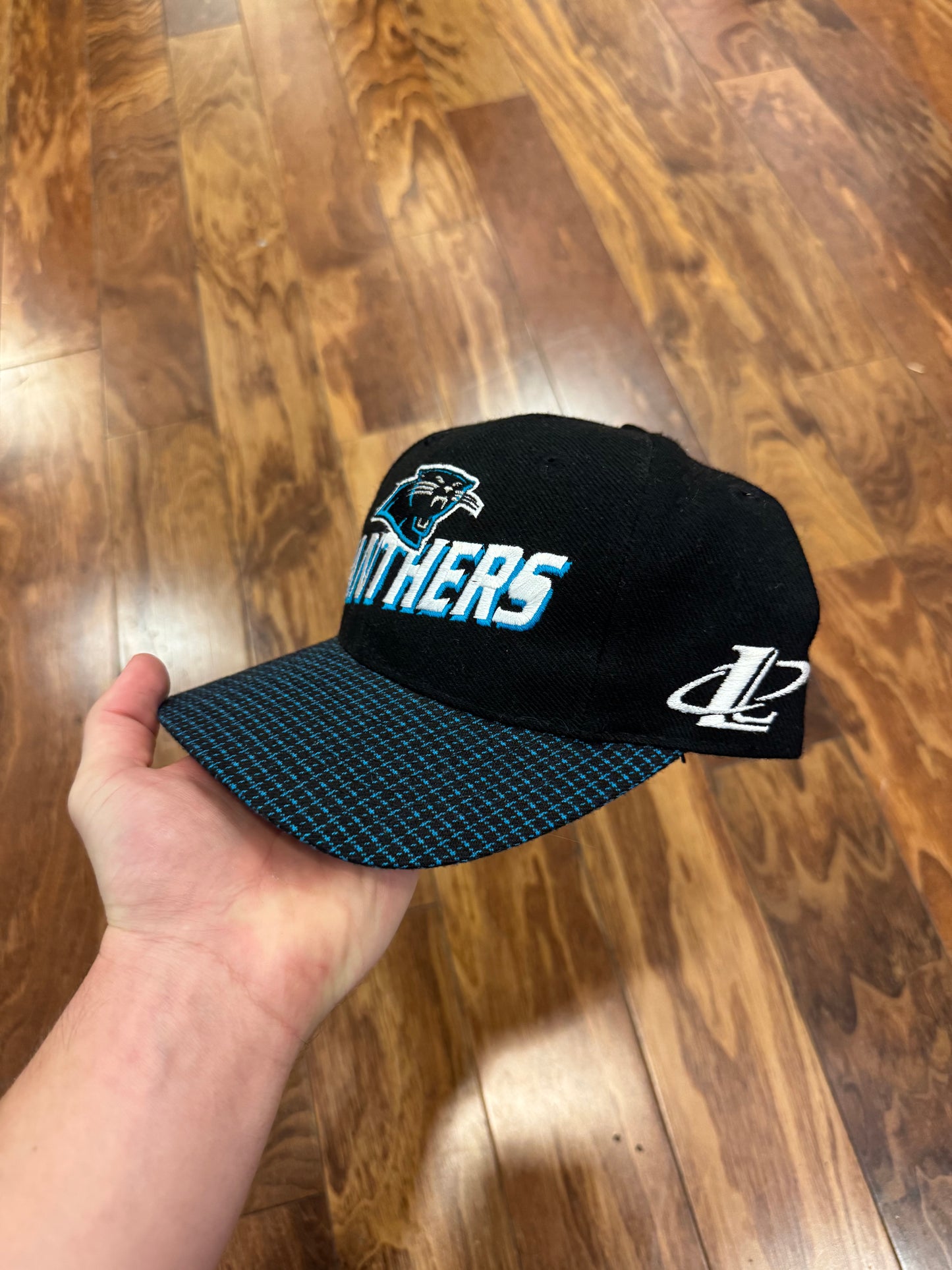 90s Carolina Panthers Logo Ahtletic Grid Hat (OS)