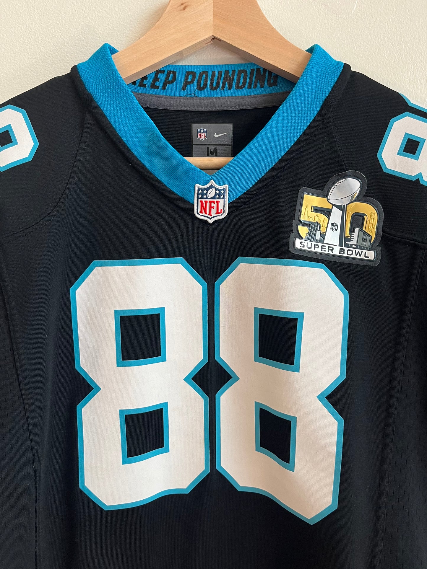 2015 Carolina Panthers Greg Olsen Super Bowl 50 Jersey (Youth M)