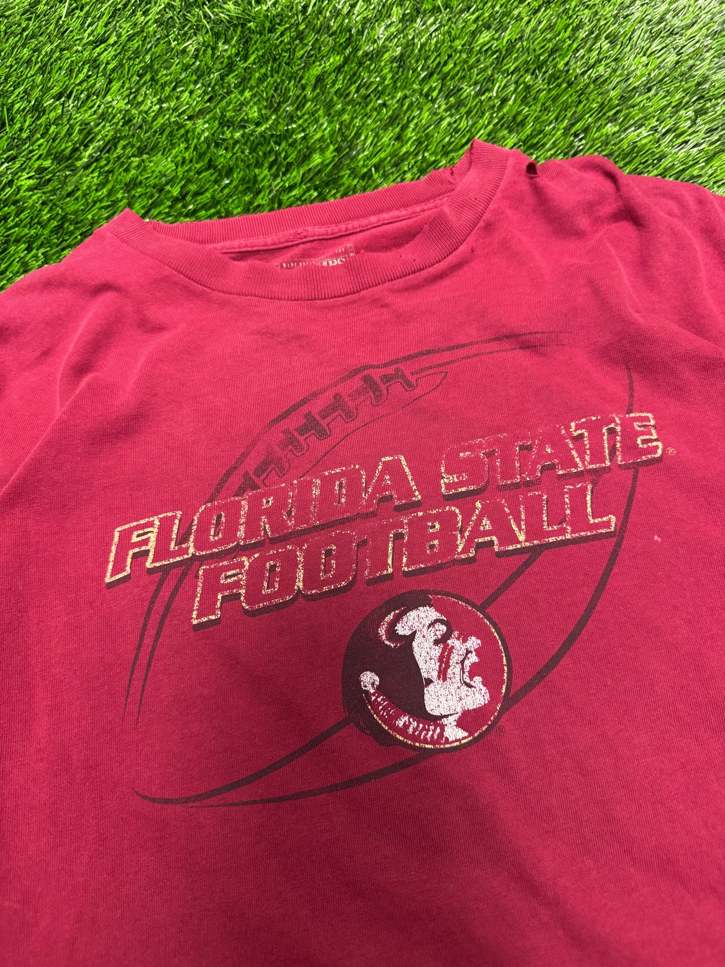 00s Florida State University (FSU) Distressed Vintage Tee (M)