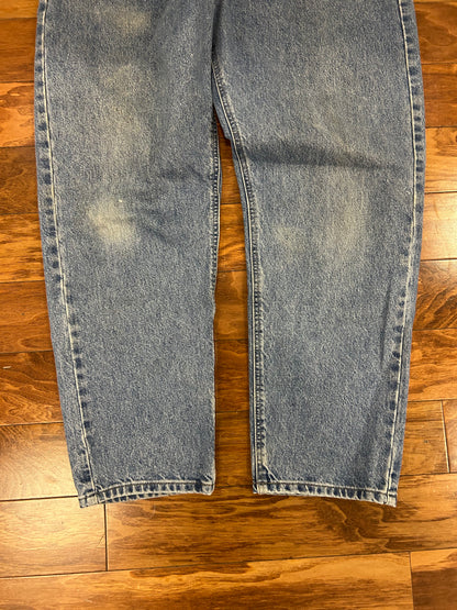 2009 Carhartt Relaxed Fit Faded Blue Jeans (40 x 30)