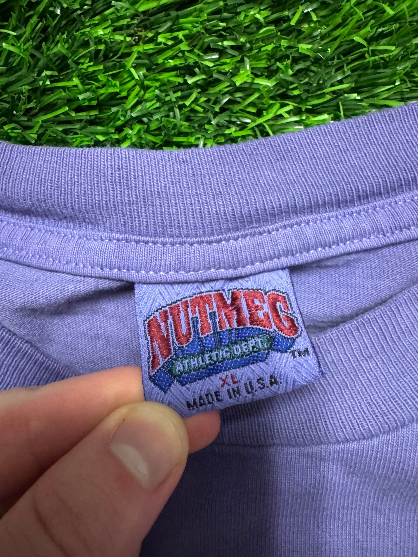 1992 Super Bowl XXVI Vintage Purple Dyed Tee (XL)