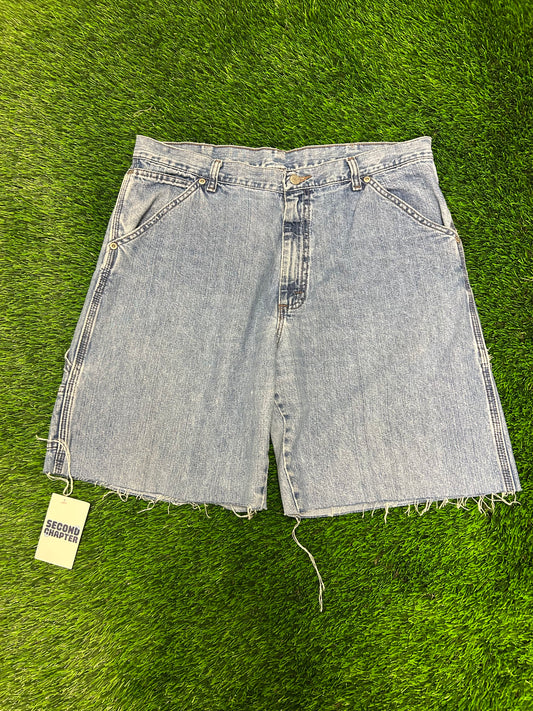 00s Wrangler Workwear Carpenter Frayed Cut Shorts (34)