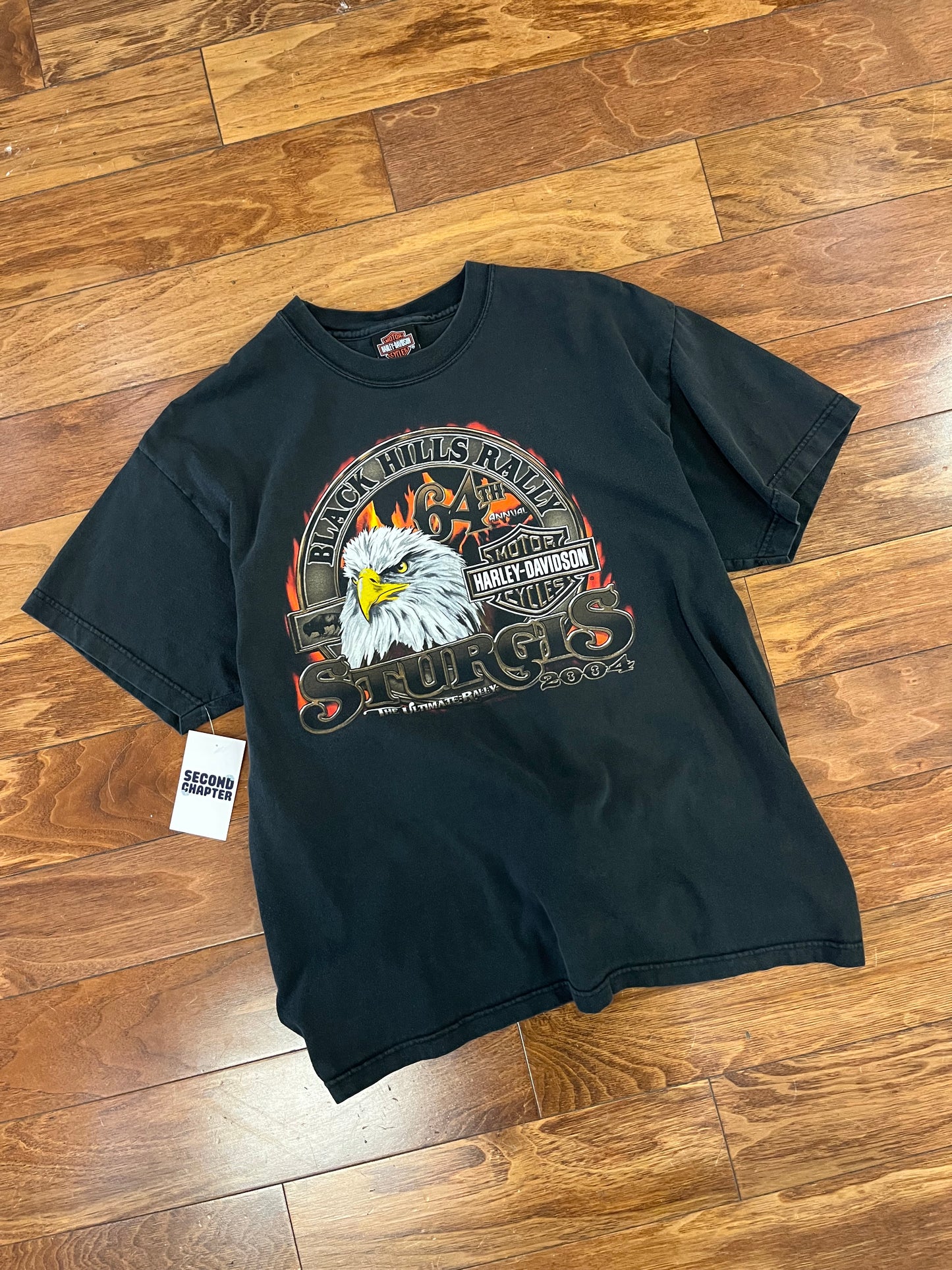 2004 Harley Davidson Sturgis Flames Graphic Tee (L)