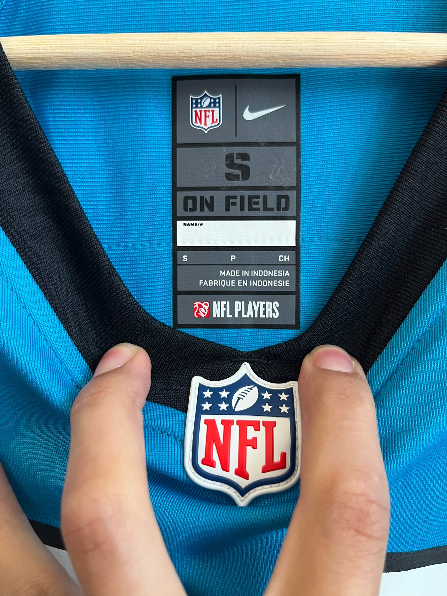 2022 Carolina Panthers Christian McCaffery Blue Nike Jersey (S)