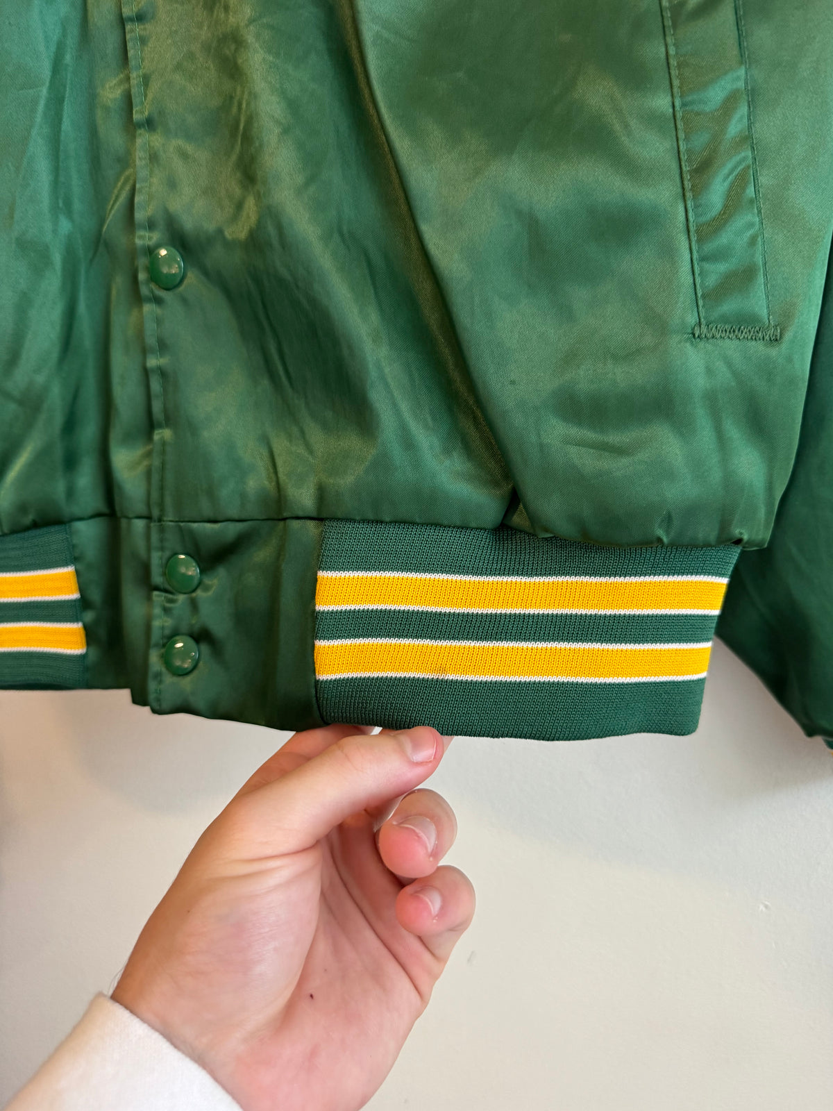 1992 Oakland Athletics Vintage Locker Line Satin Jacket (M)