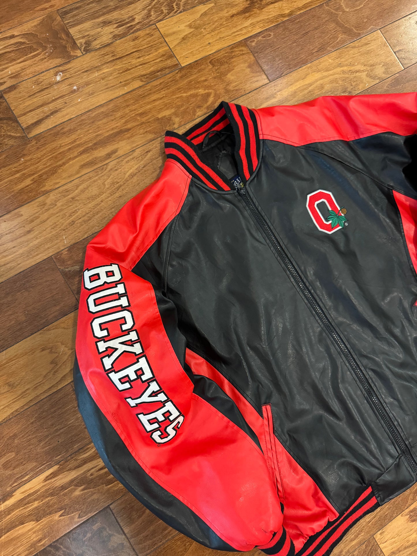 00s Ohio State Vintage Leather Jacket (XL)