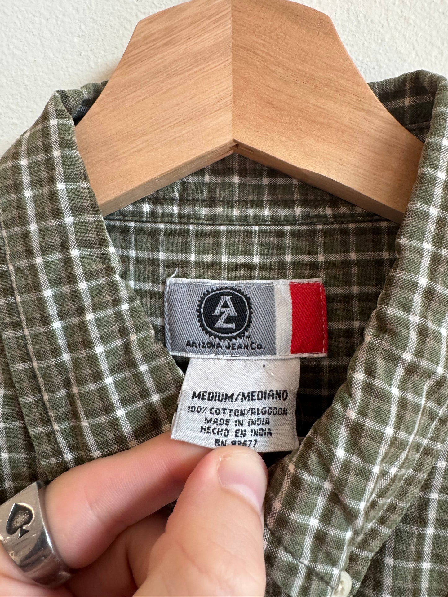 00s Arizona Jeans Green Casual Pocket Polo Shirt (M)