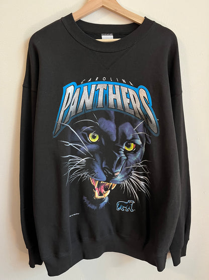1993 Carolina Panthers Realistic Cat Salem Crewneck (L)