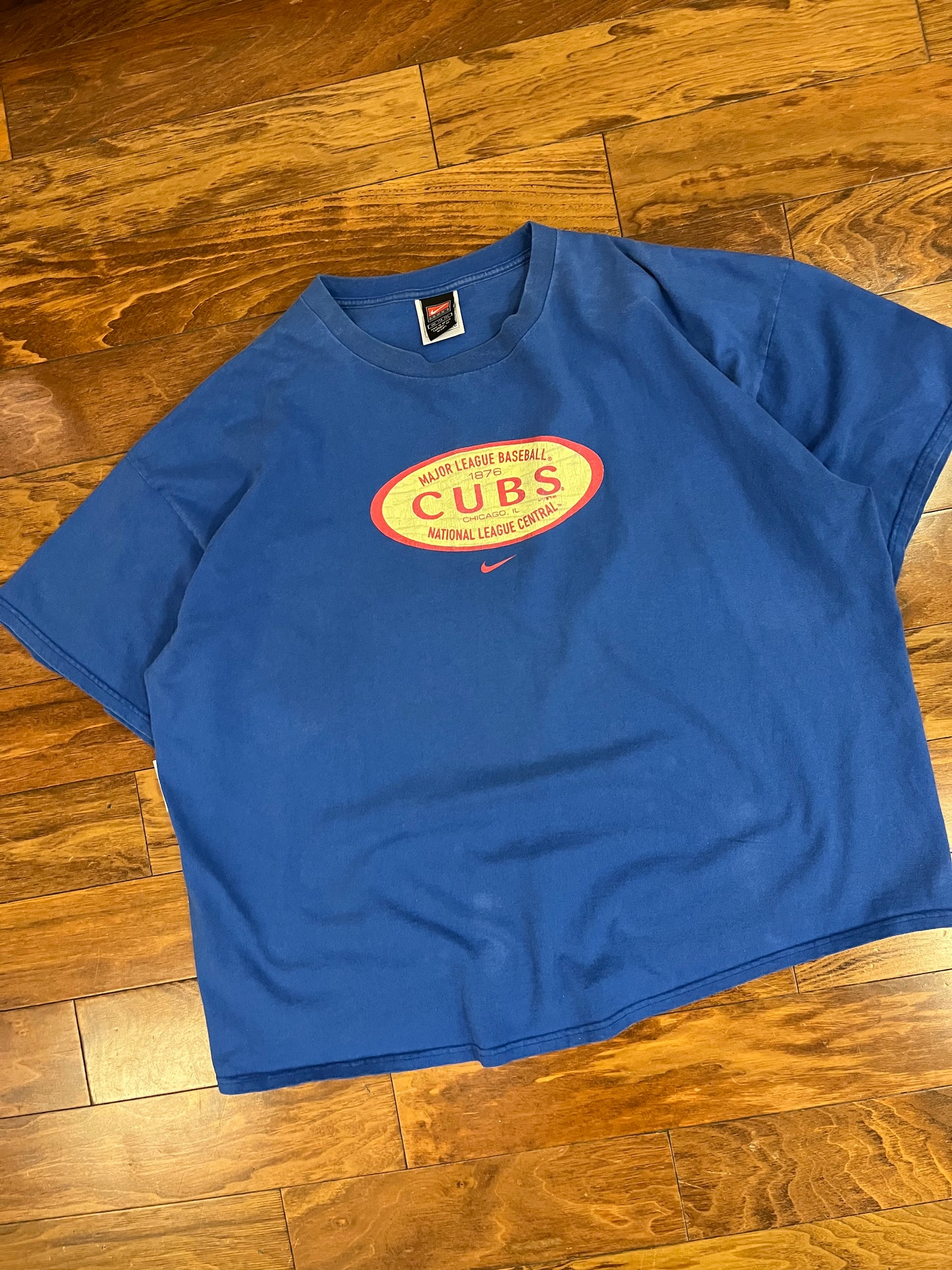 2001 Nike Chicago Cubs Blue Tee (XXL)