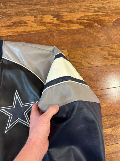 00s Dallas Cowboys Embroidered Leather Jacket (XL)