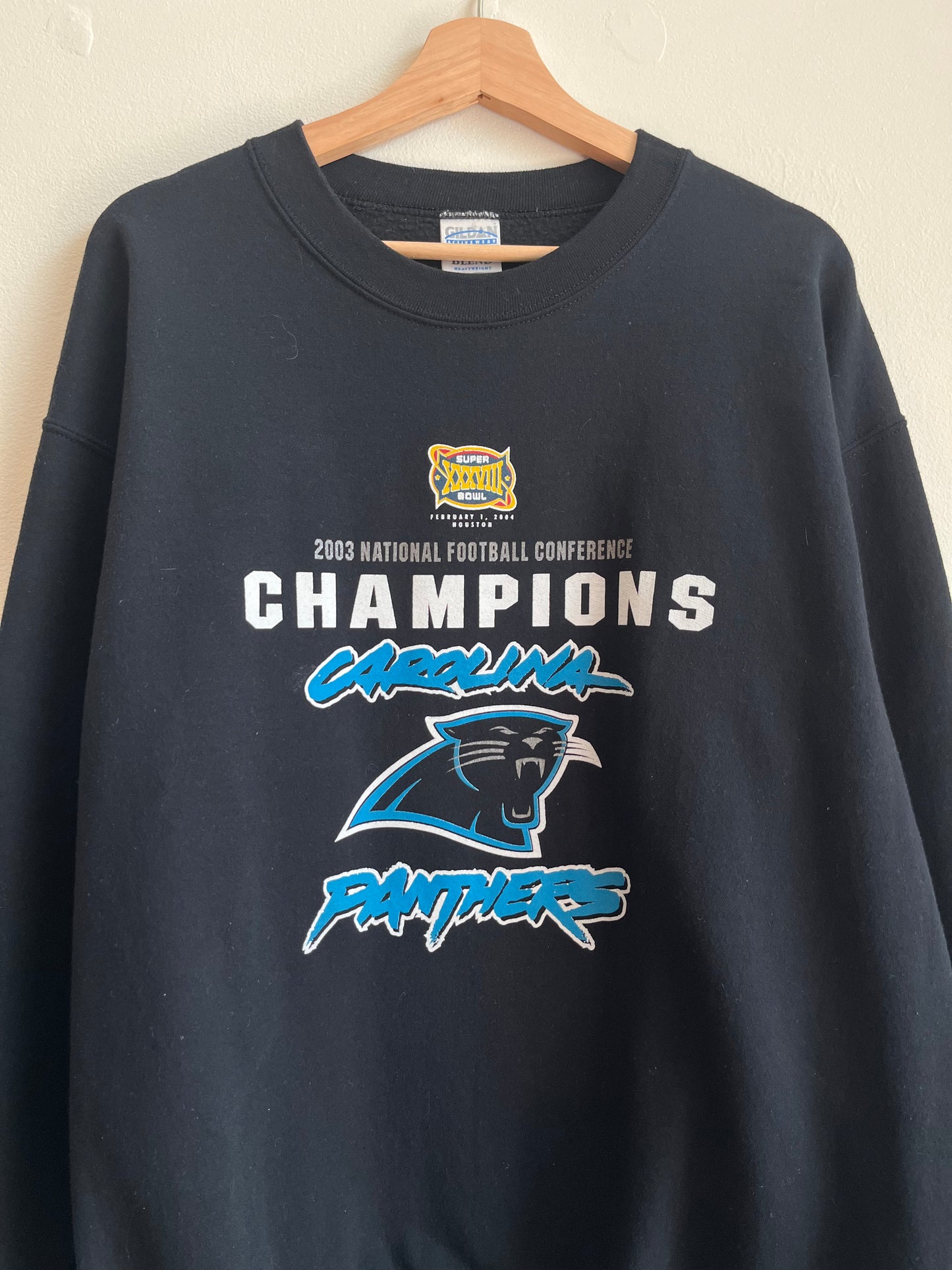 2003 Carolina Panthers Conference Champs Crewneck  (L)