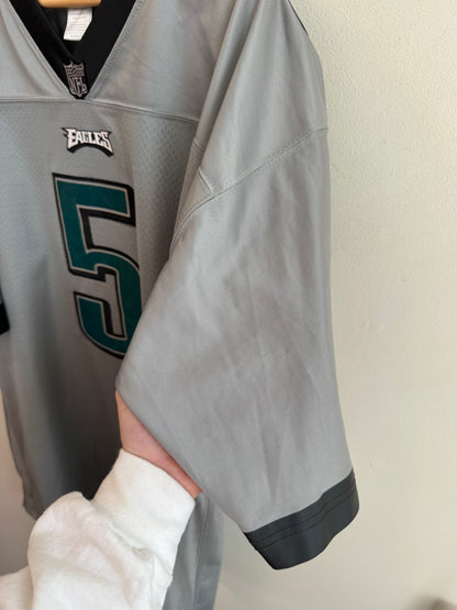 00s Philadelphia Eagles Donovan McNabb Silver Storm Collection Reebok Stitched Jersey (XL)