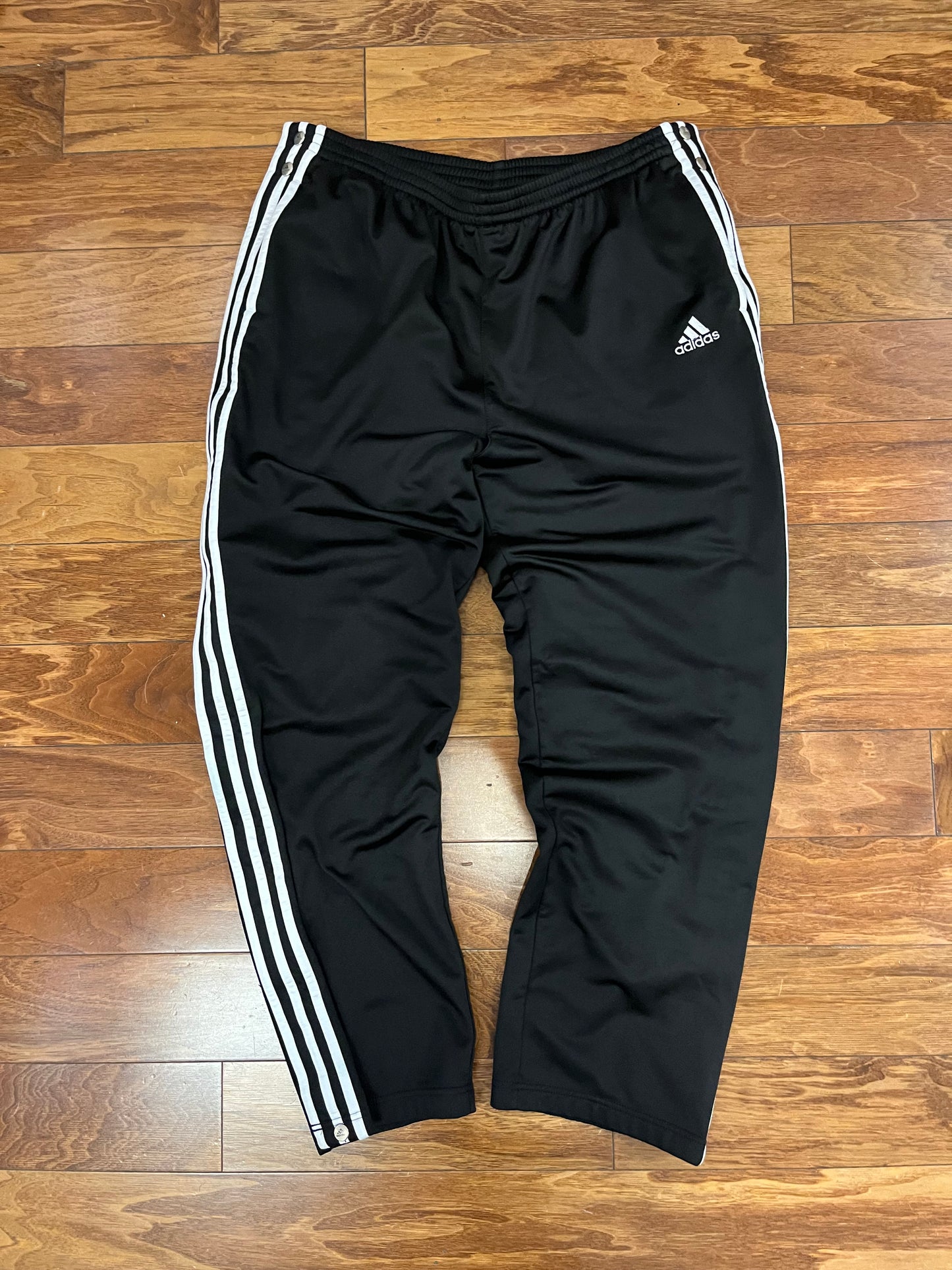 90s Adidas Black Breakaway Track Pants (XL)