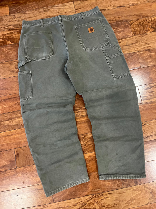 2017 Carhartt Moss Flannel Lined Pants (38 x 30)