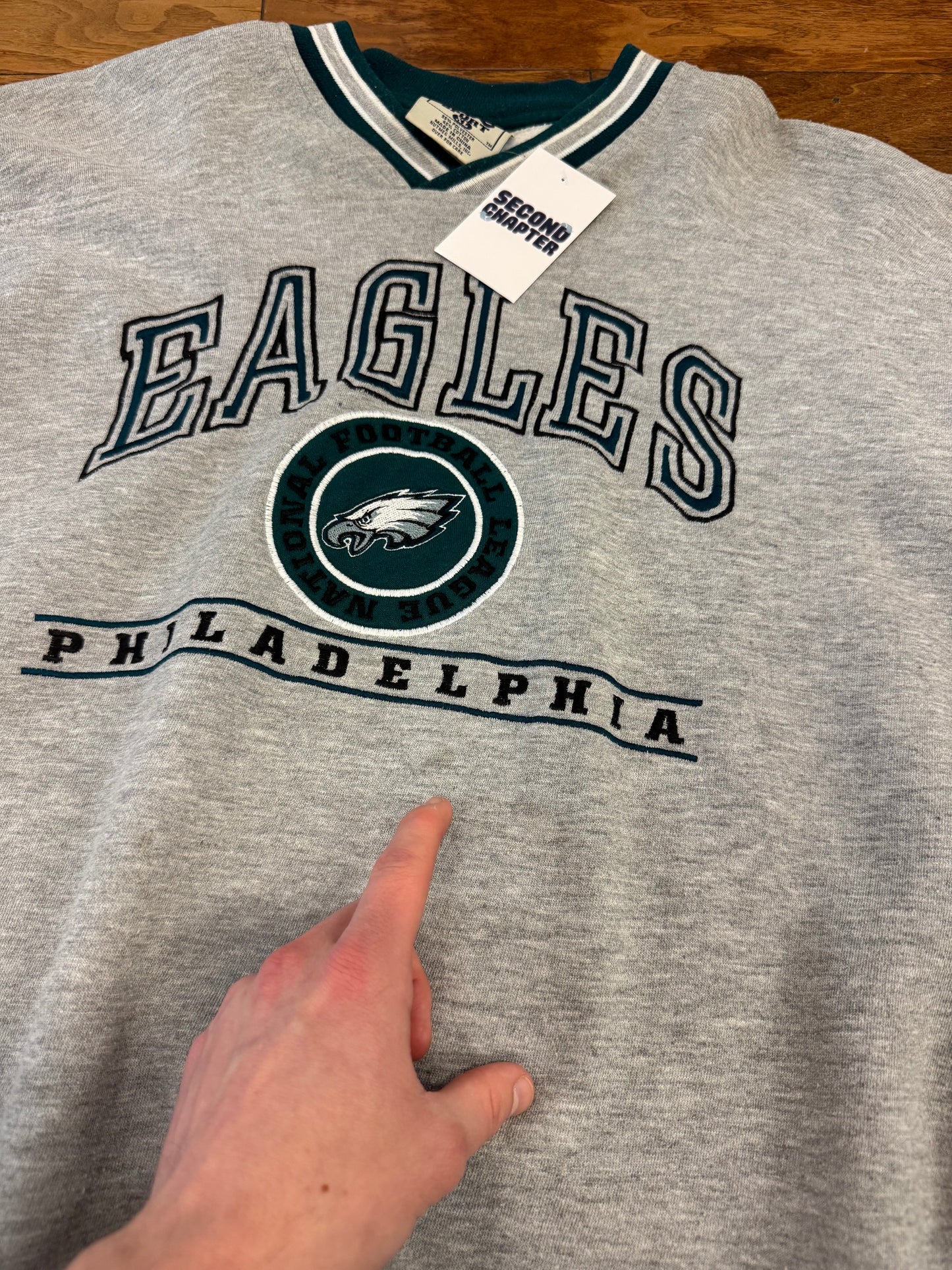 90s Philadelphia Eagles Embroidered Lee Sports Crewneck (XL)