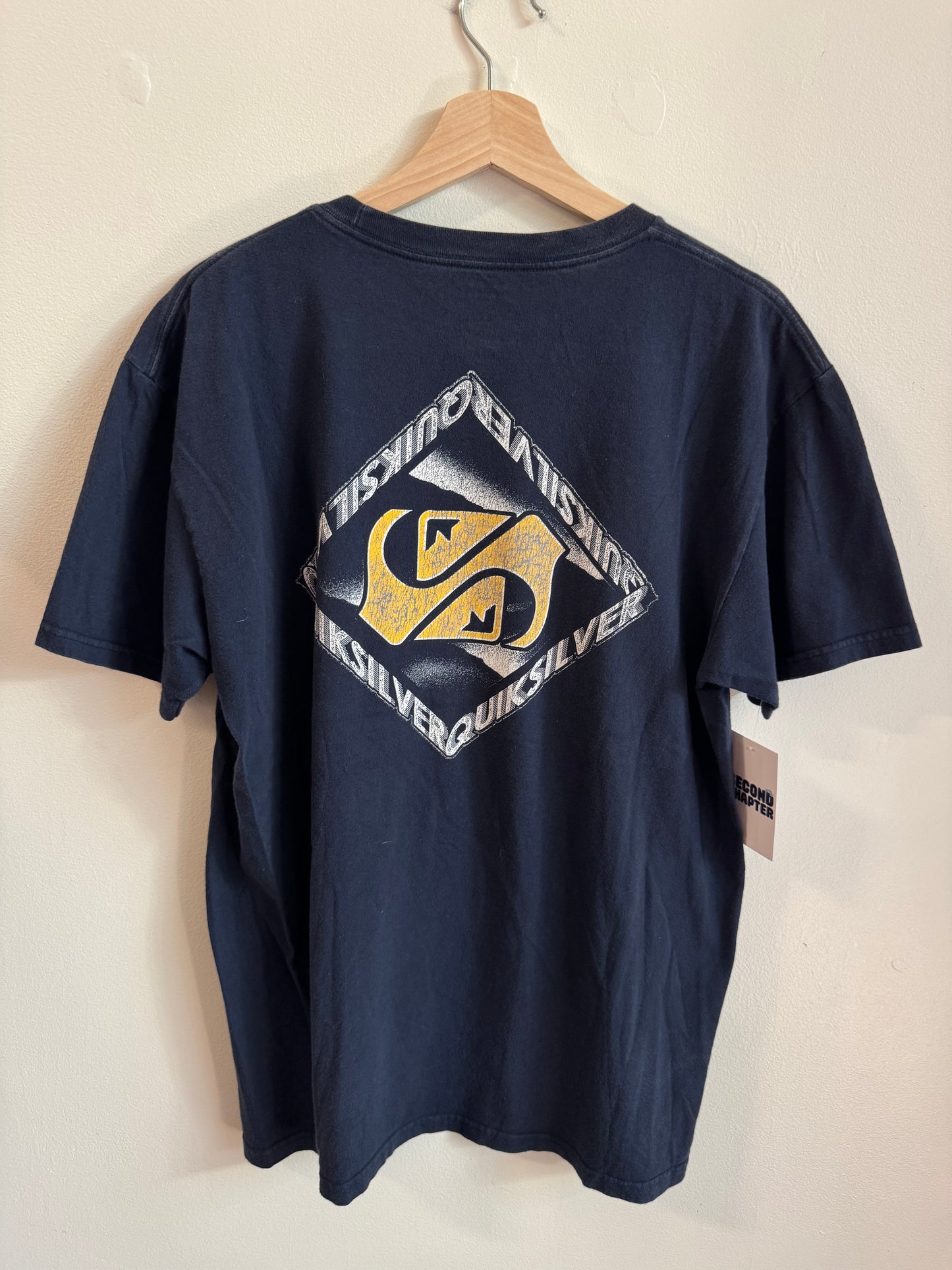 2010s Quiksilver Navy Surf Tee (L)