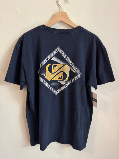 2010s Quiksilver Navy Surf Tee (L)
