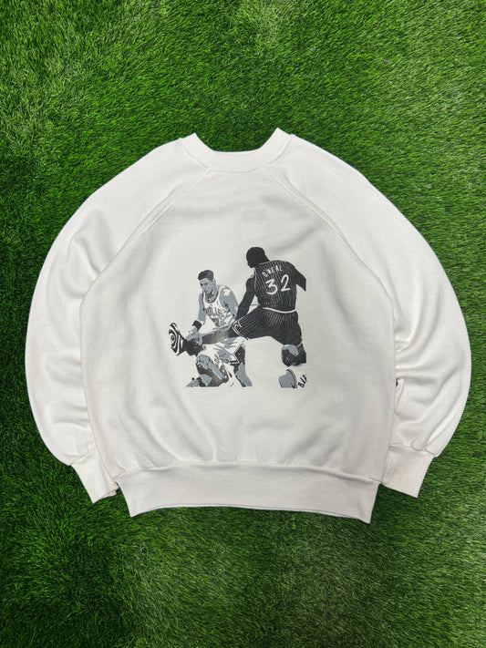 90s Shaquille O'Neal White NBA Crewneck (XL)